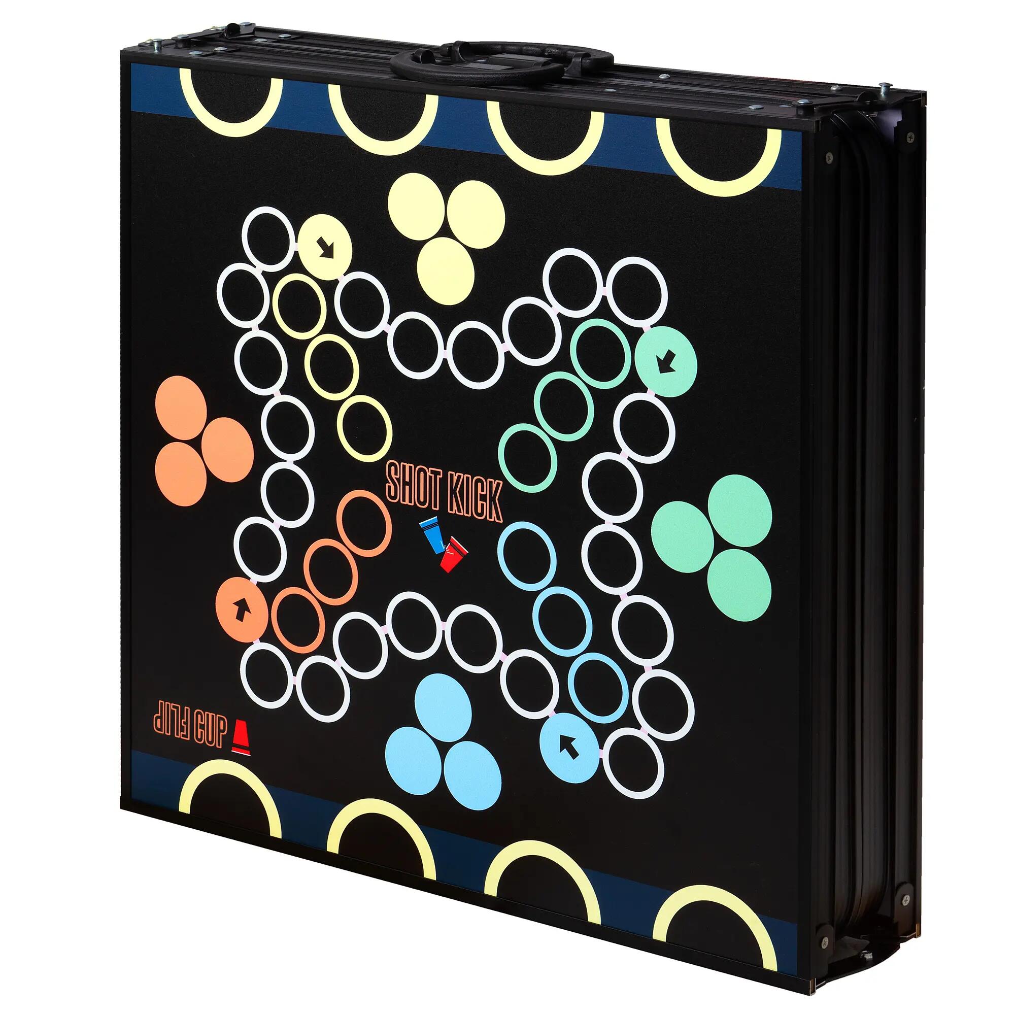 Bierpong Tisch, Klappbarer 6 in 1 Party Multigame Tisch, Trinkspiel Tisch 6/8