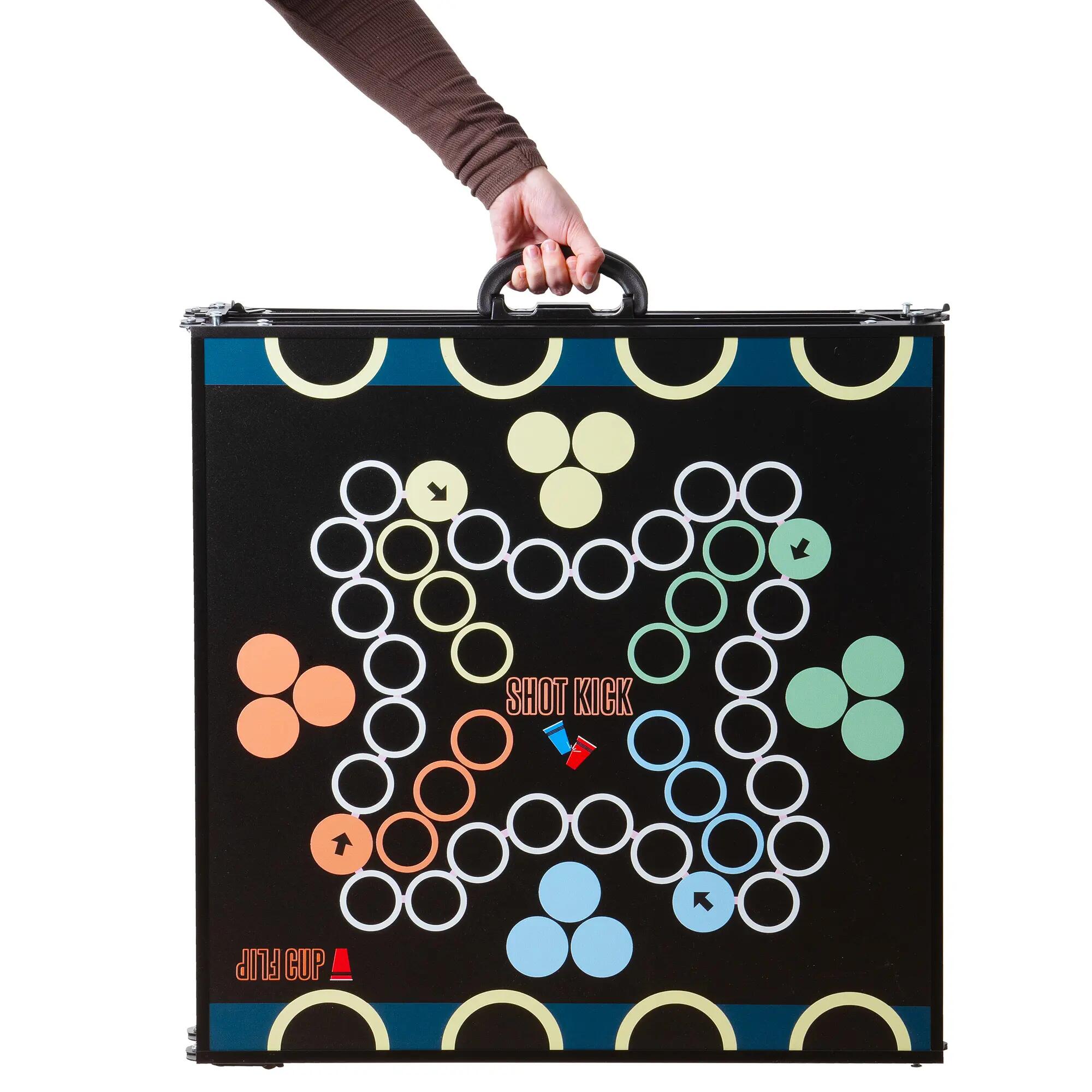 Bierpong Tisch, Klappbarer 6 in 1 Party Multigame Tisch, Trinkspiel Tisch 5/8