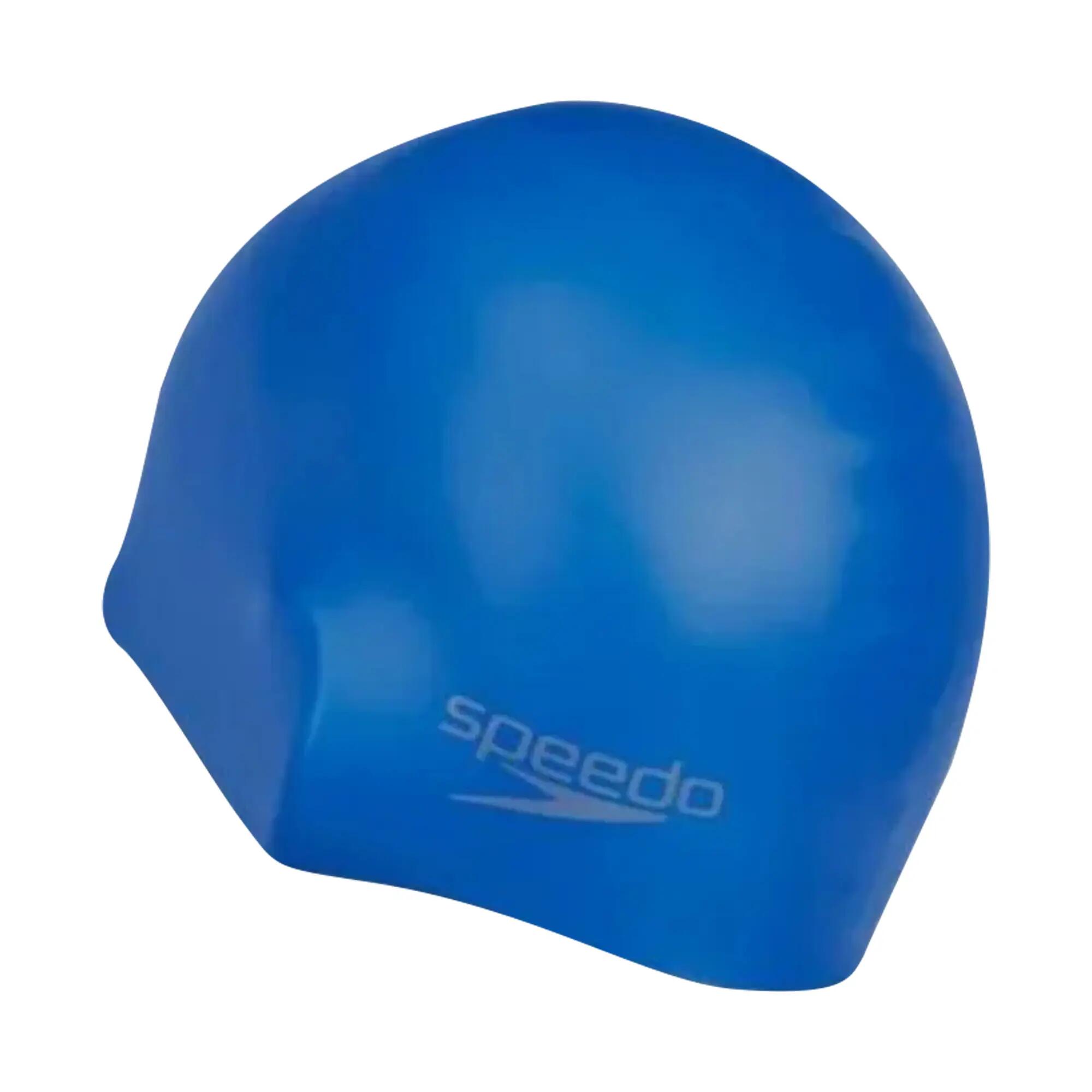 Silikon-Badekappe Blau ergonomisch hydrodynamisch 4/4