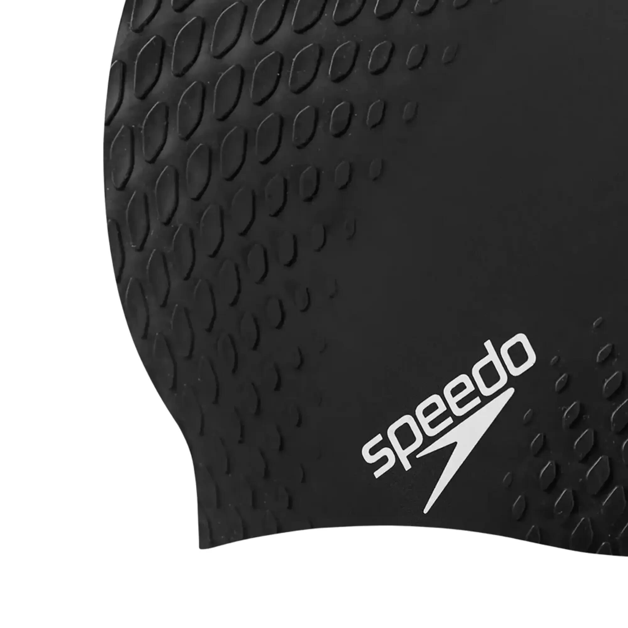 Bubble Silicone Swimming Cap (Black) 4/4