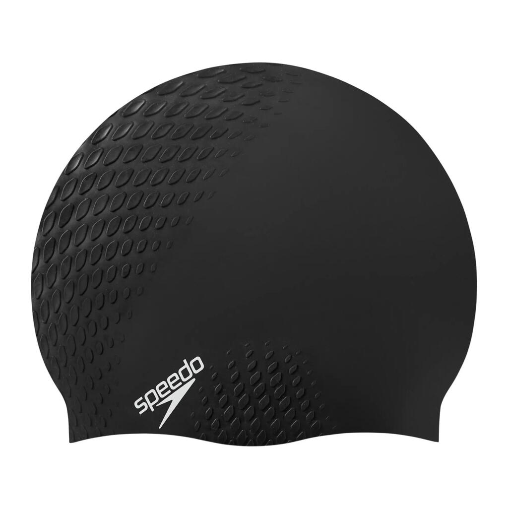 Unisex Adult Active+ Bubble Swim Cap (Black)
