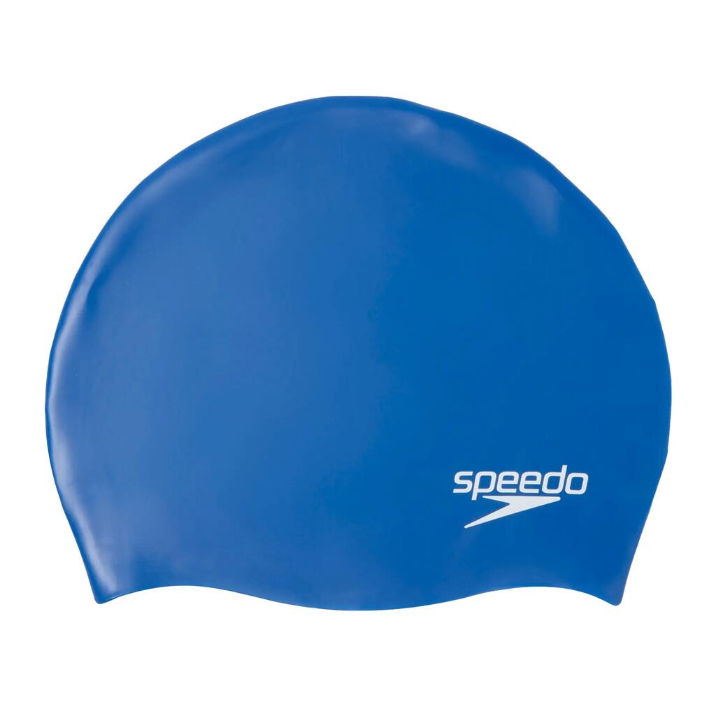 Childrens/Kids Logo Moulded Swim Cap (Blue)