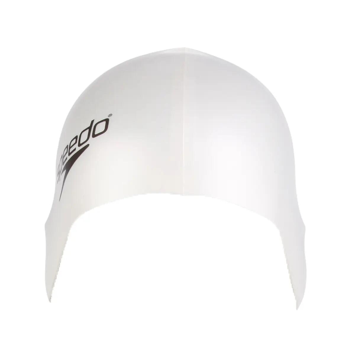 SPEEDO Bonnet de bain FLAT Silicone Blanc 2/4