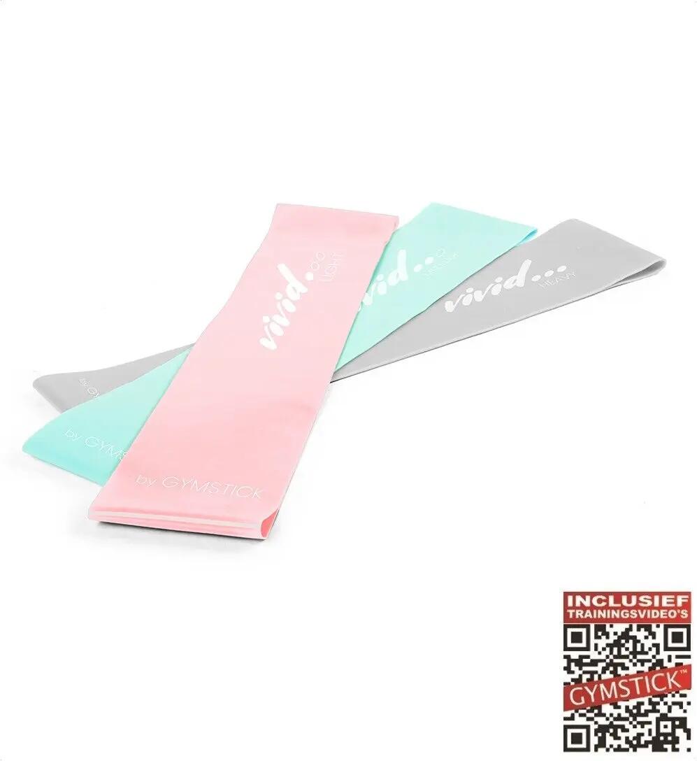 Mini-bandes Gymstick Vivid 3 pièces 25x5 cm résistances croissantes 2/3