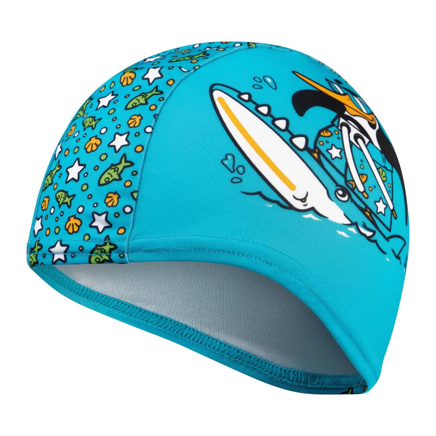 Schwimmkappe für , Polyester Kinder Blau 2/5
