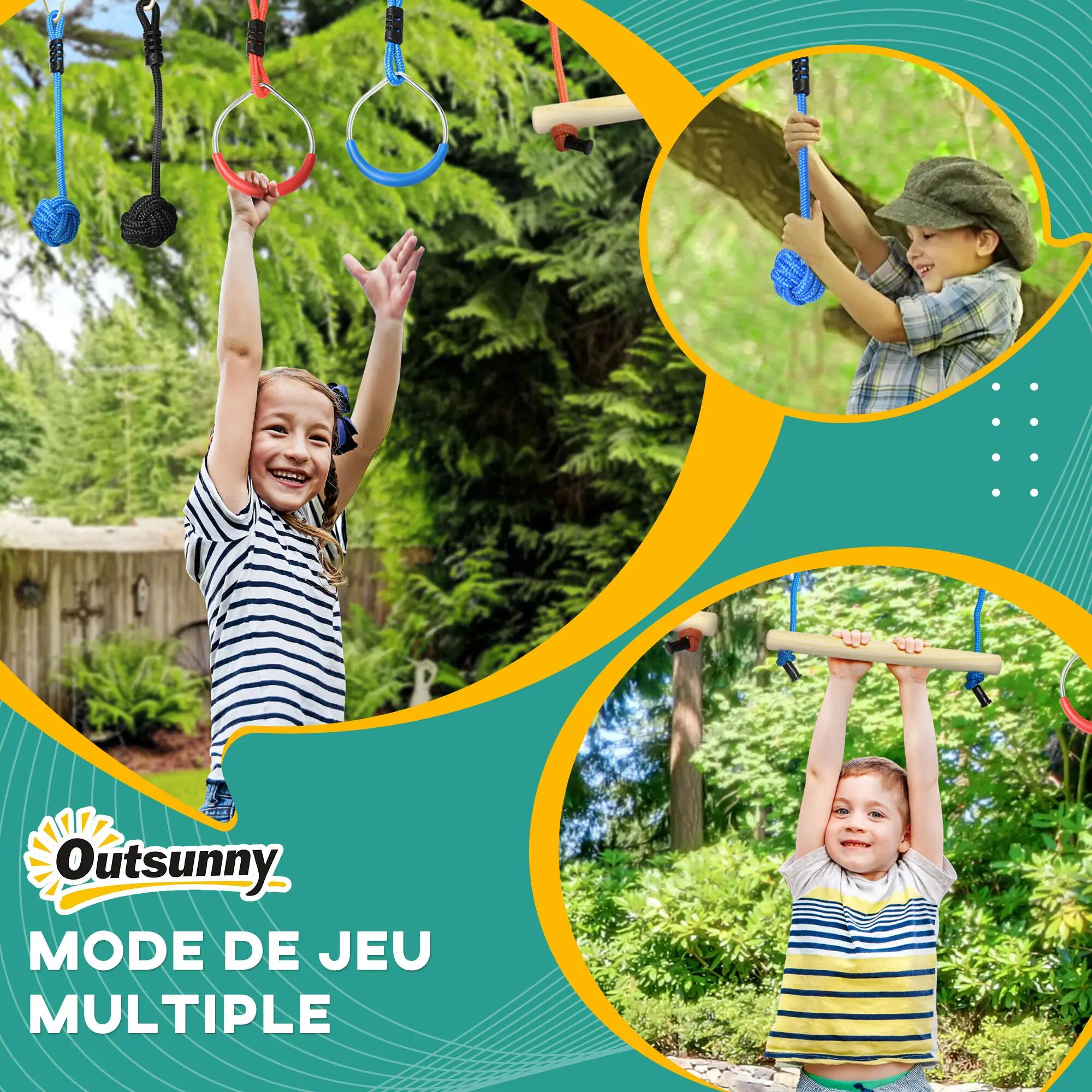 Parcours d'obstacles ninja enfant 10 m - 30 accessoires 5/5