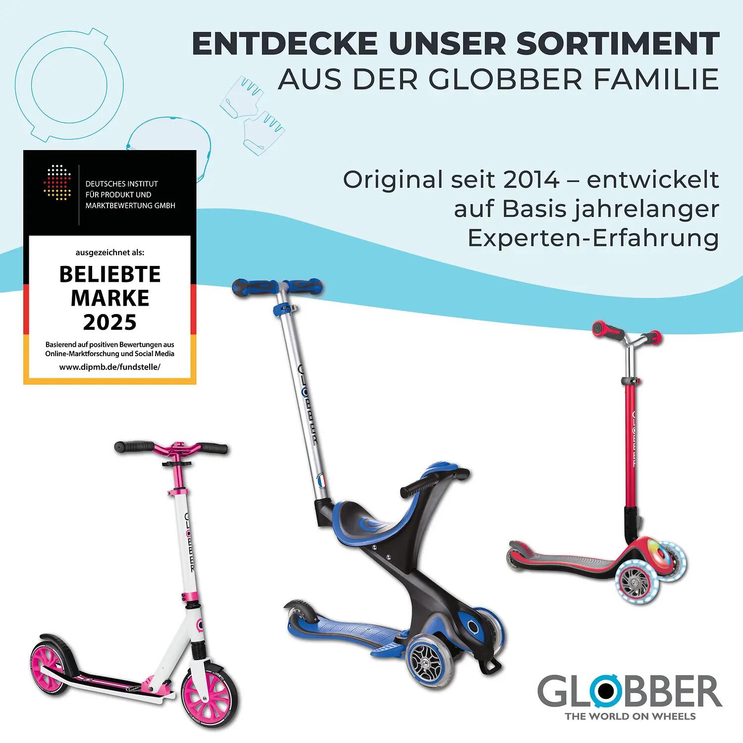 GLOBBER STROLL LITE grau 8/16