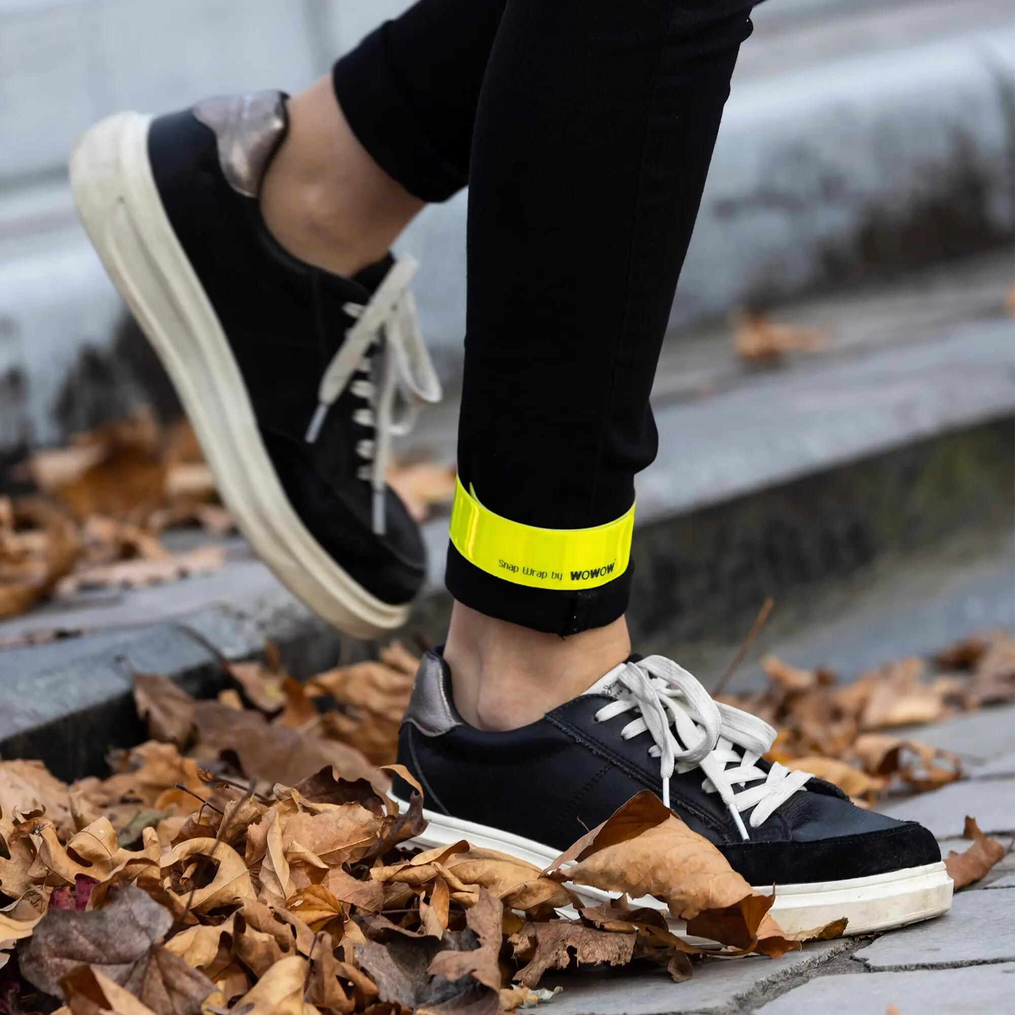 WOWOW - Bande Snap Wrap 3M Jaune Réfléchissante Haute Visibilité Running 3/5