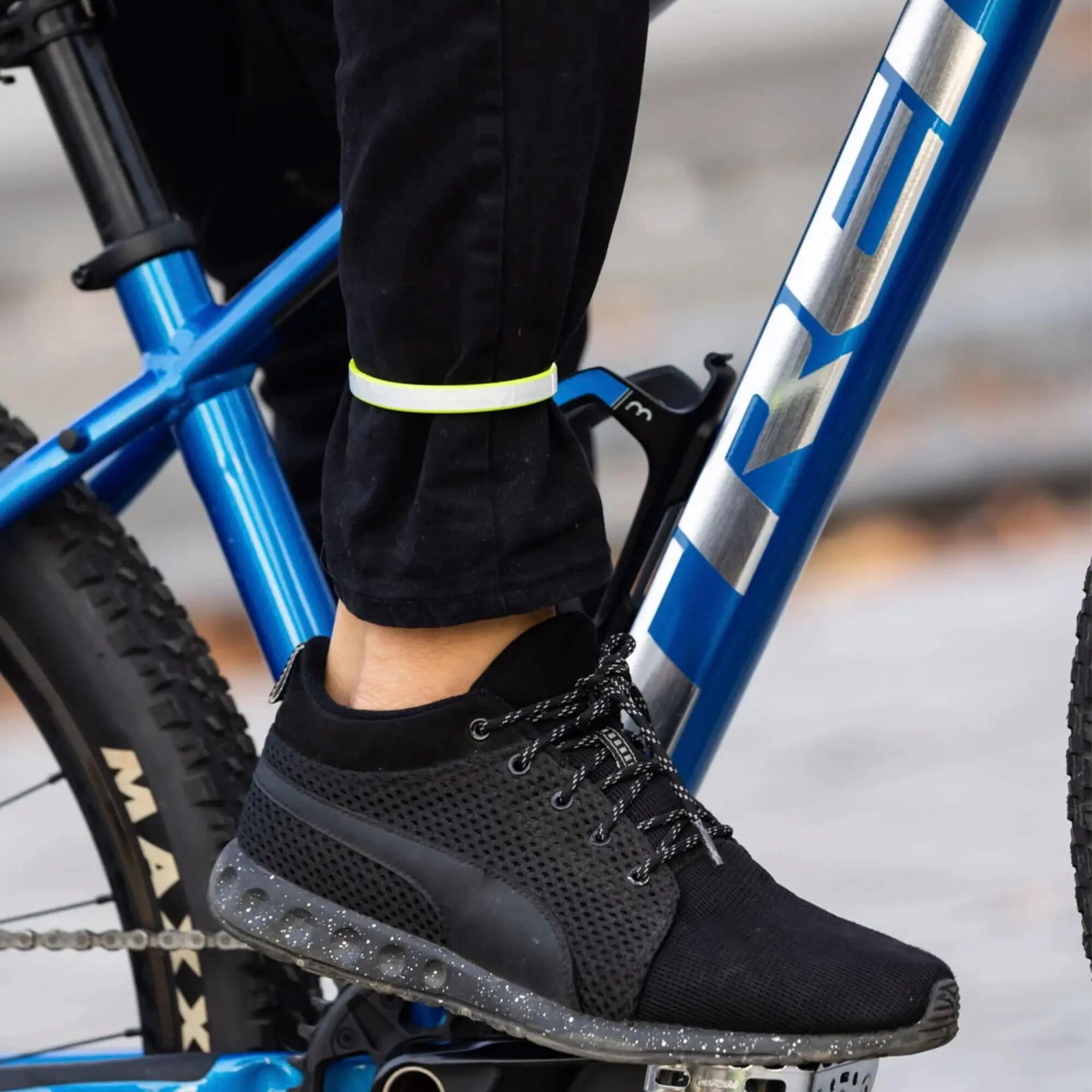 WOWOW - 2 Clip Riflettenti Gialle Alta Visibilità per Pantaloni Ciclismo 3/5