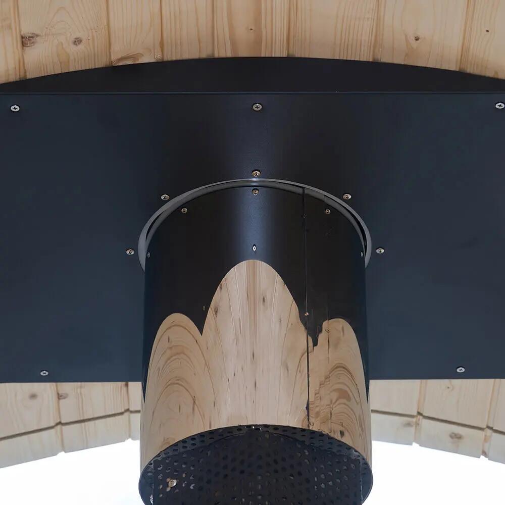 Sauna tonneau LAGOM DELUXE avec poêle à bois, env. 210 × 240 cm 8/9