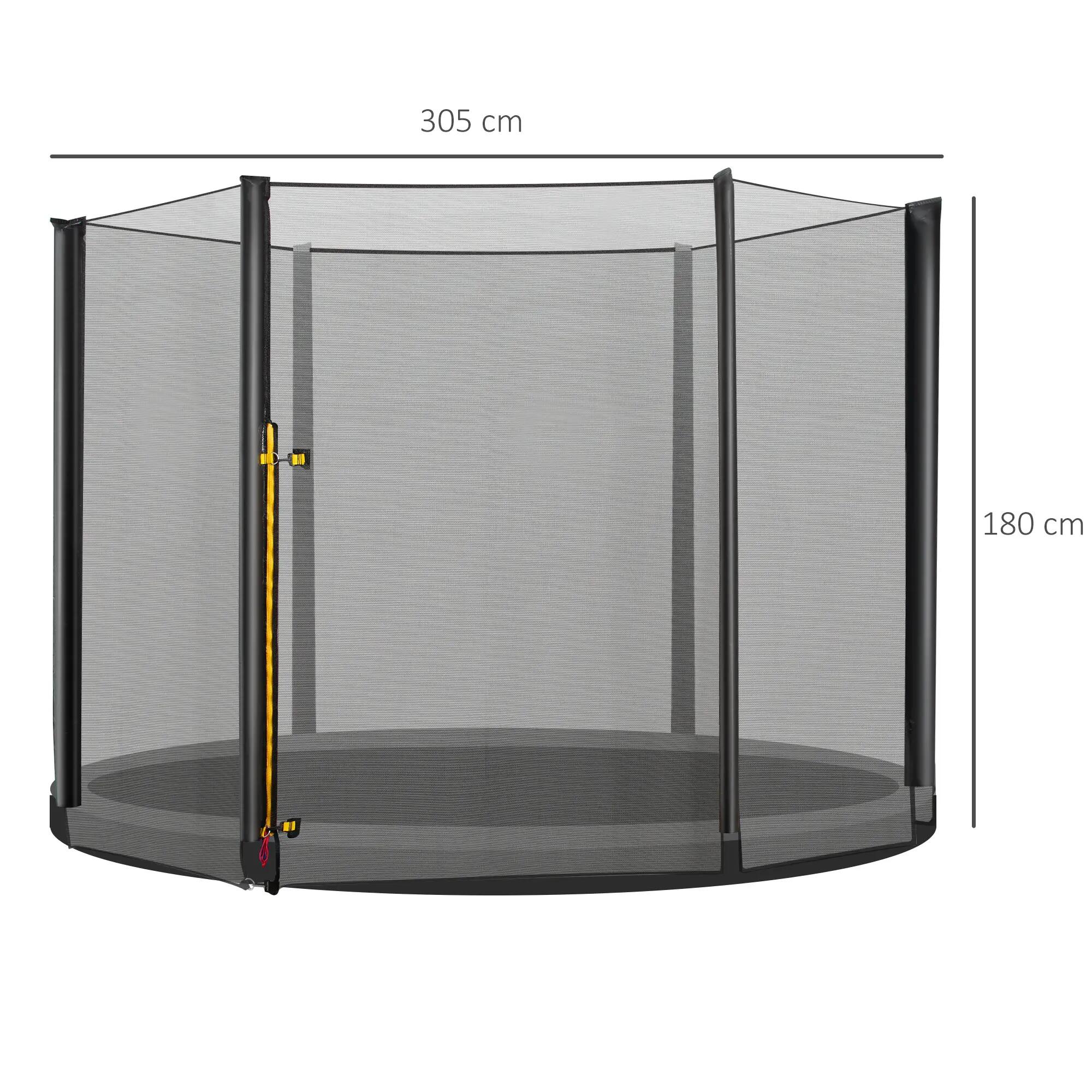 Red Protección Cama Elástica Trampolín HOMCOM 305 cm Negro 3/7