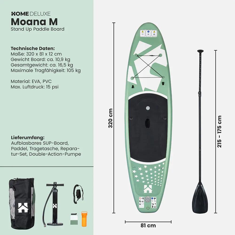 Stand Up Paddle Board – M, Mintgroen 8/12