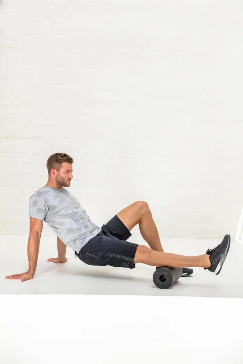 Standard Foam Roller - 30 cm - Zwart / Wit / Blauw 4/6
