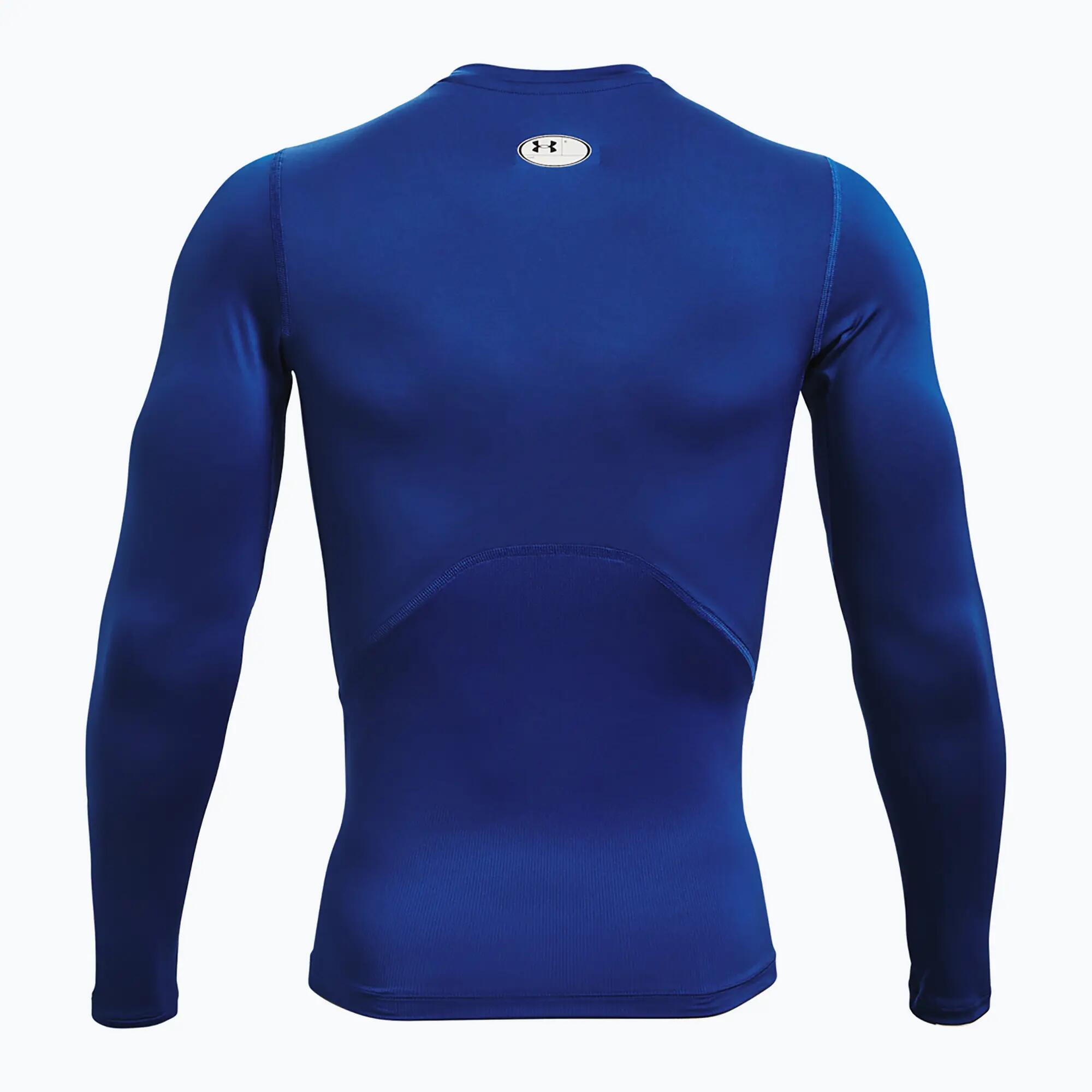 Heren HeatGear Tshirt met lange mouwen (Blauw) 2/7