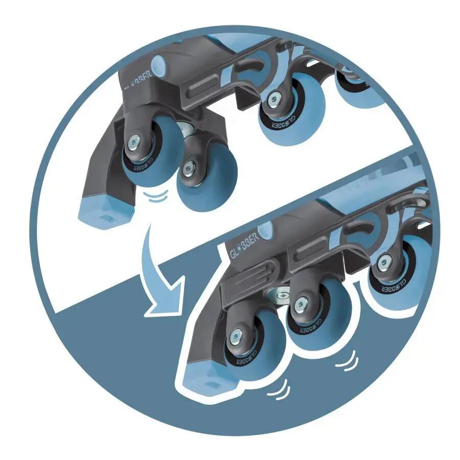 Rollers évolutifs 2-en-1 Taille S-M du 30 au 33 - Bleu ciel 6/14