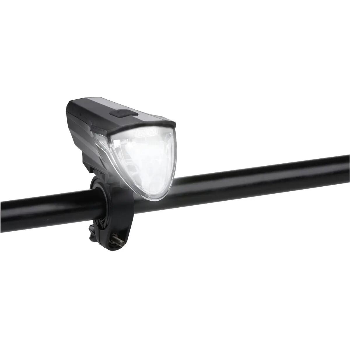 Lampka rowerowa LED Dunlop przednia 3 tryby świecenia na baterie 3/6