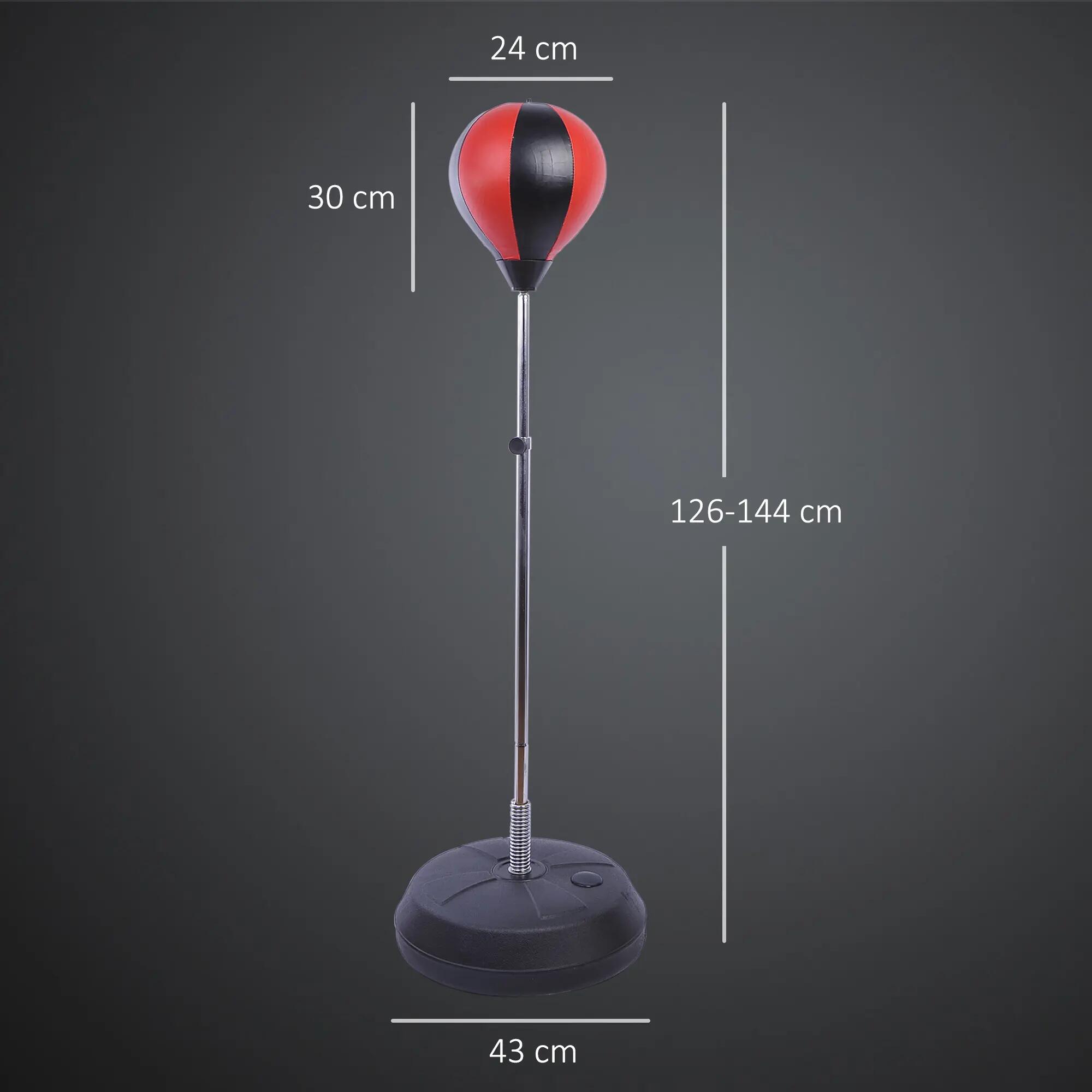 Saco de Boxe de Pé Ø43x145 cm Vermelho e Preto HOMCOM 3/7