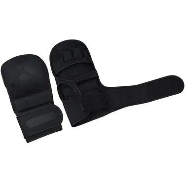 Gants d'entraînement RDX T15 Leather X Noir MMA Sparring Gloves 4/7