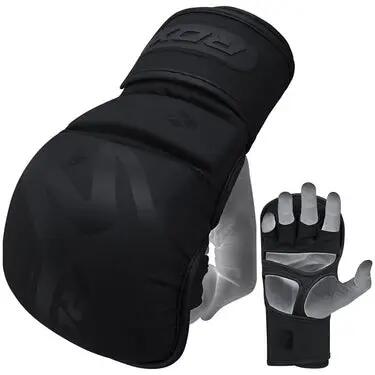 Gants d'entraînement RDX T15 Leather X Noir MMA Sparring Gloves 2/7