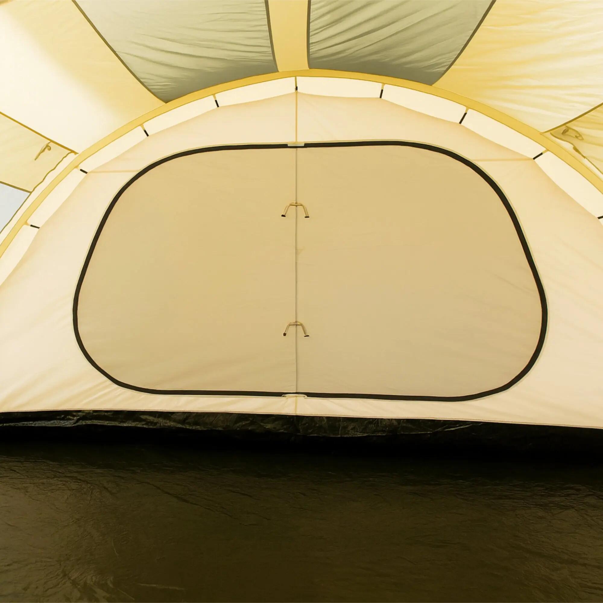 Zelt Caza für 6 Personen, 5000 mm Wassersäule, Beige/Sand, XXL Tunnelzelt 7/8