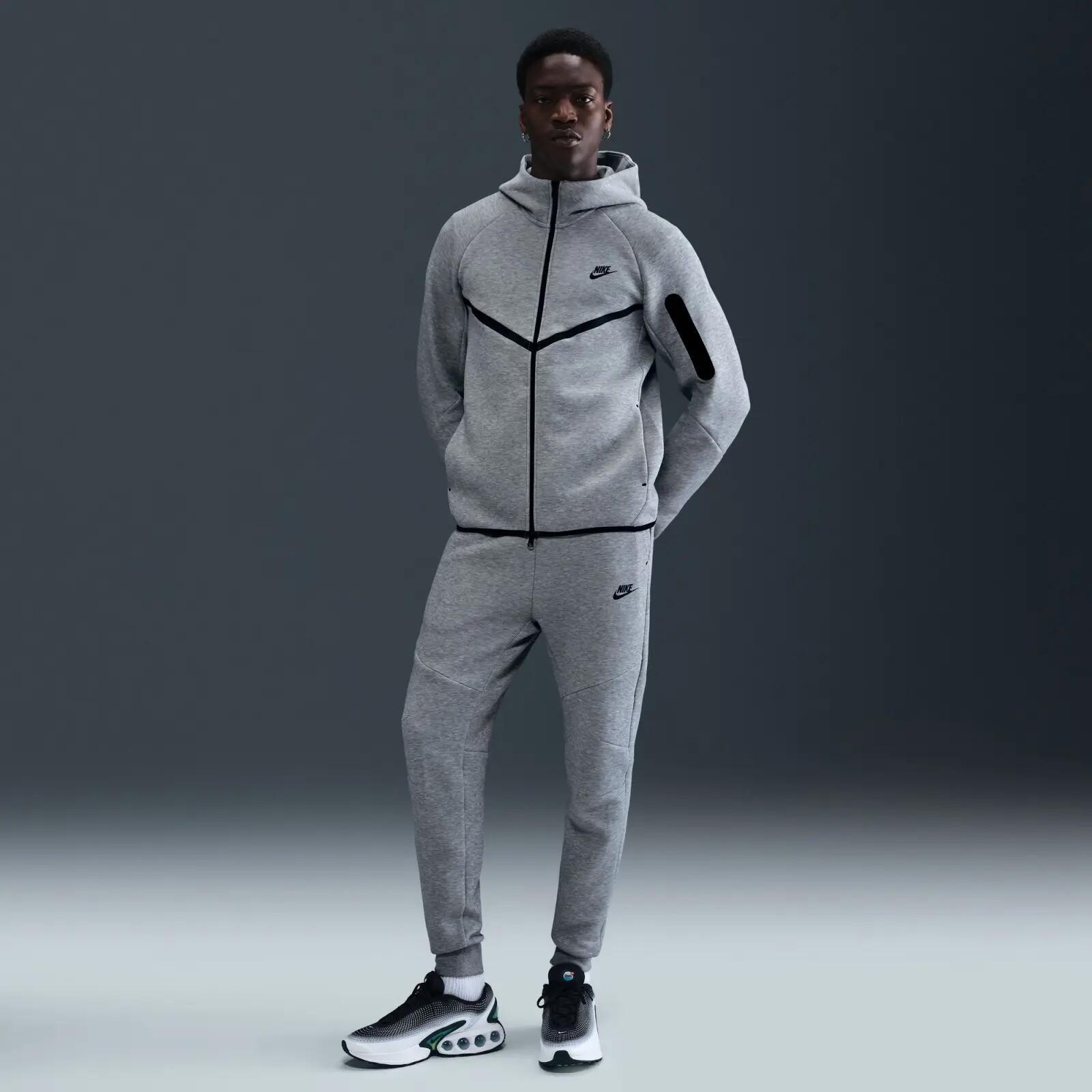 Nike Felpa Tech Fleece Windrunner, Grigio scuro, Nero 3/7