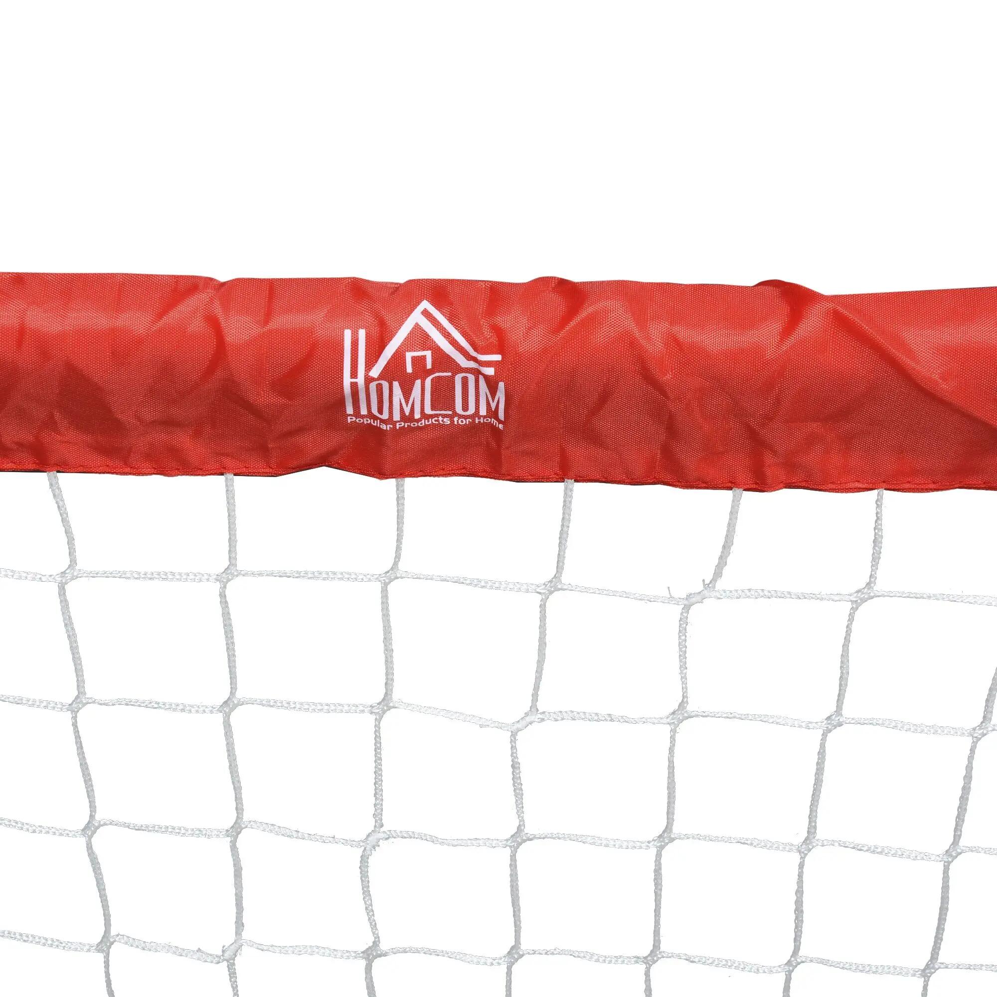 Portería de Fútbol plegable HOMCOM 90x36x60 cm Rojo 5/8