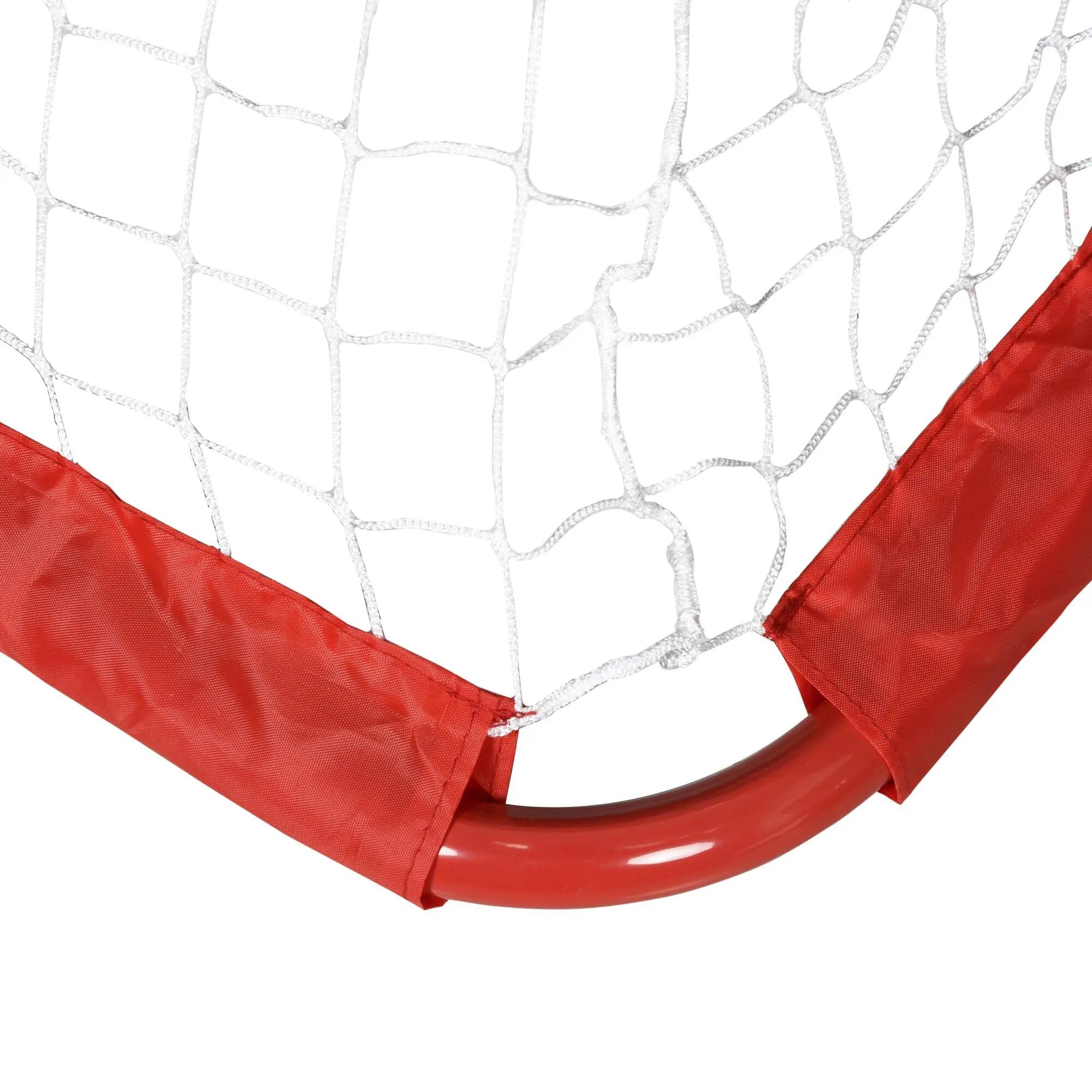 Portería de Fútbol plegable HOMCOM 90x36x60 cm Rojo 4/8