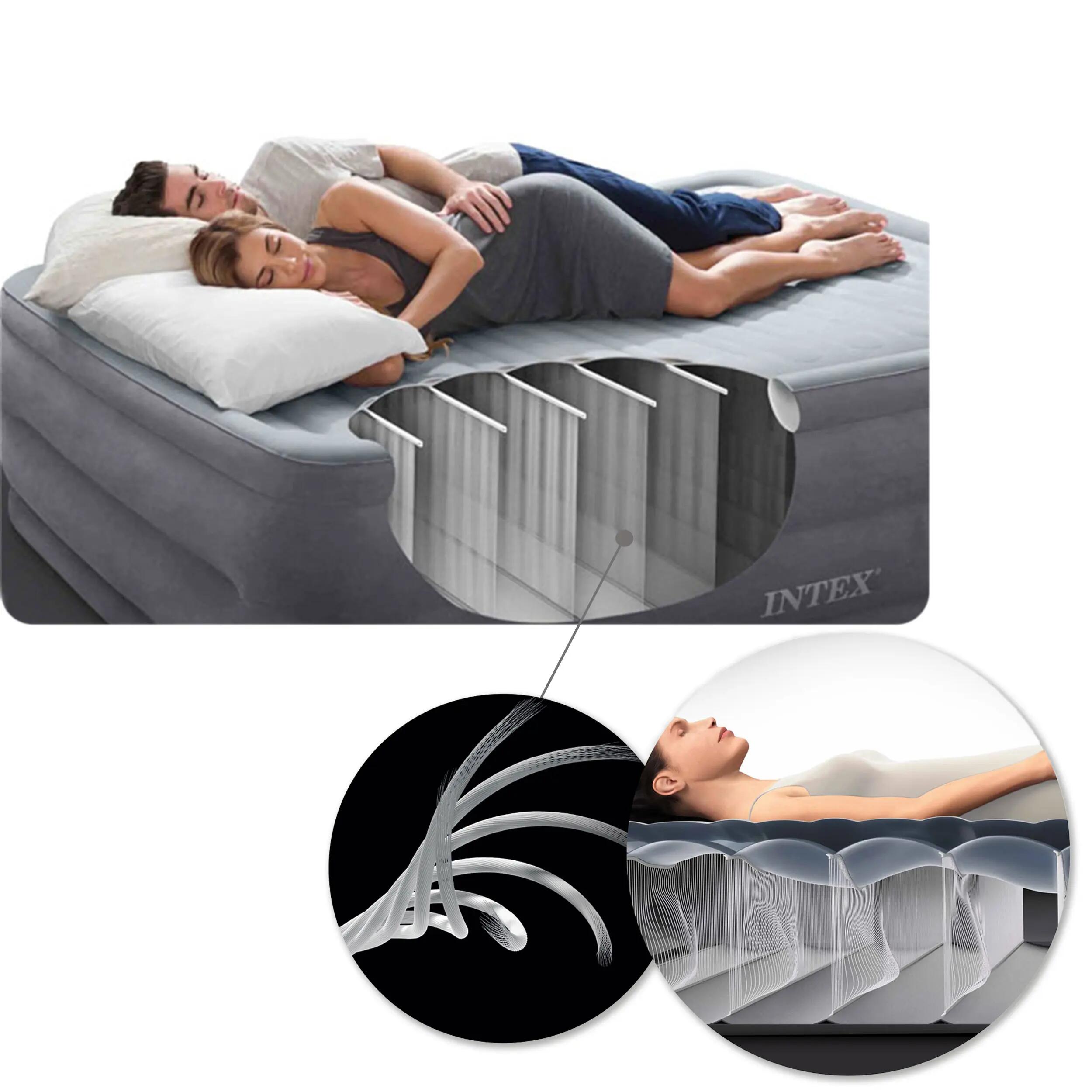 Inflatable Bed Intex Classic Downy Blue 6/7
