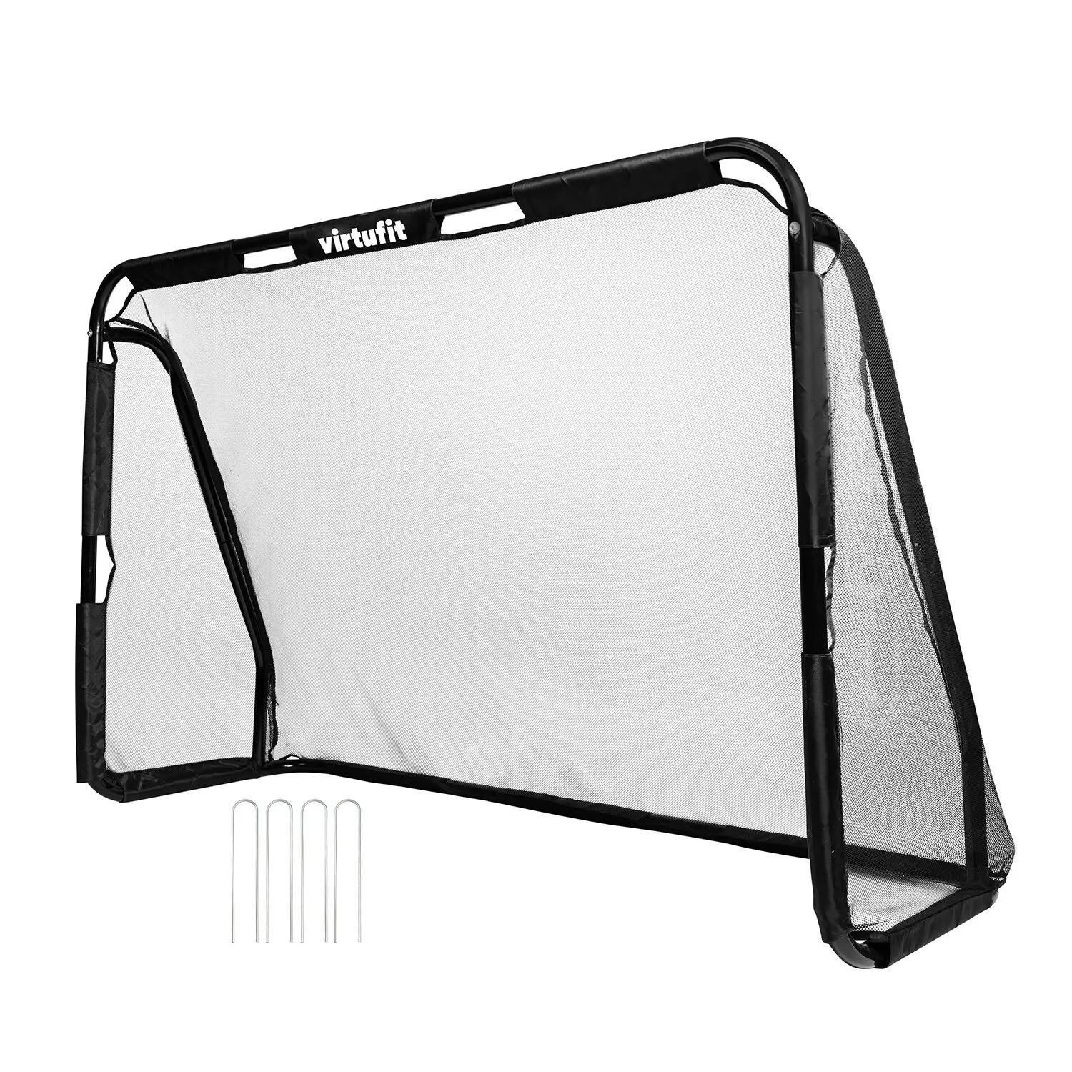 But de football VirtuFit 170x110x60 cm métal noir avec cibles 3/7
