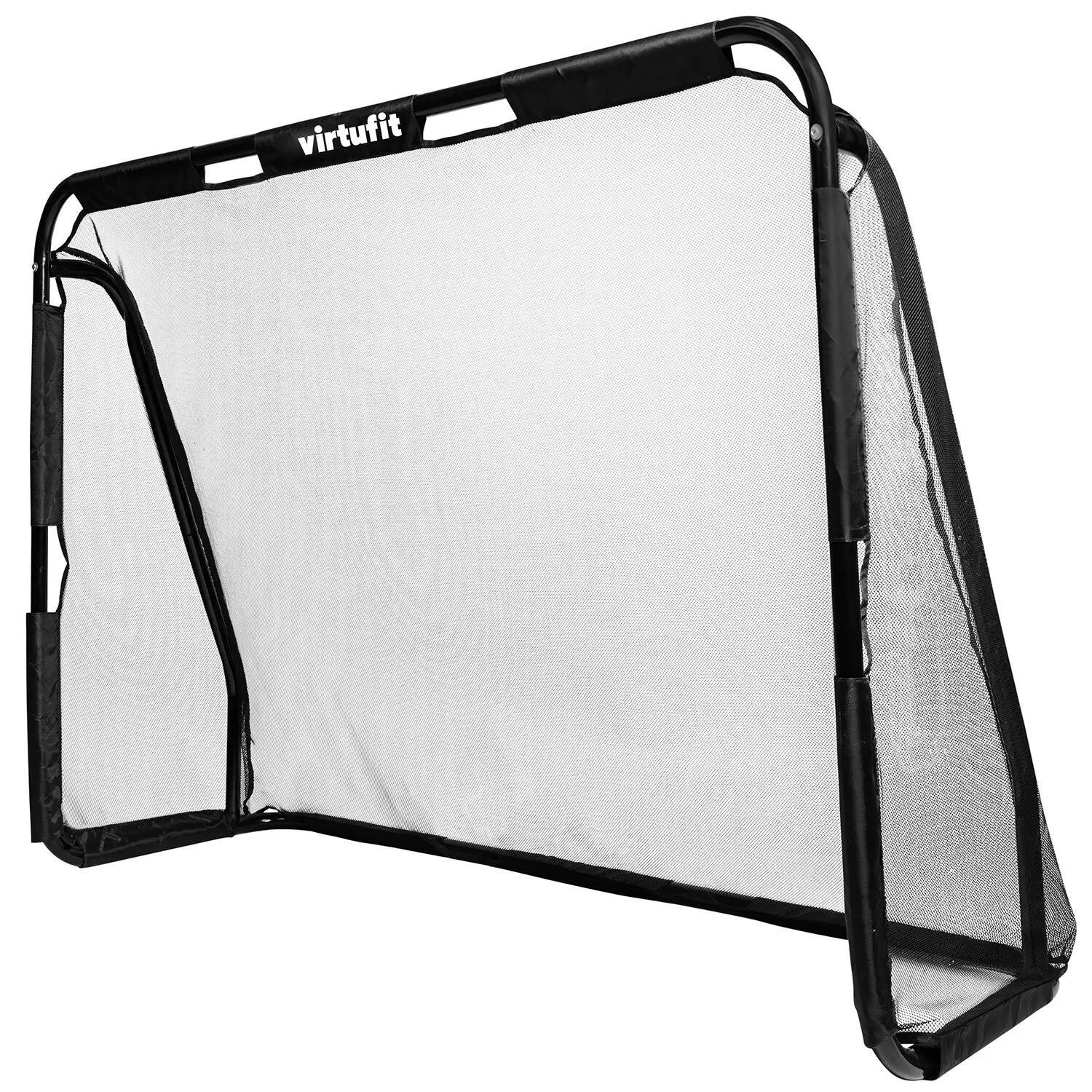 Porta calcio VirtuFit 220x170x85 cm metallo nero. 2/8