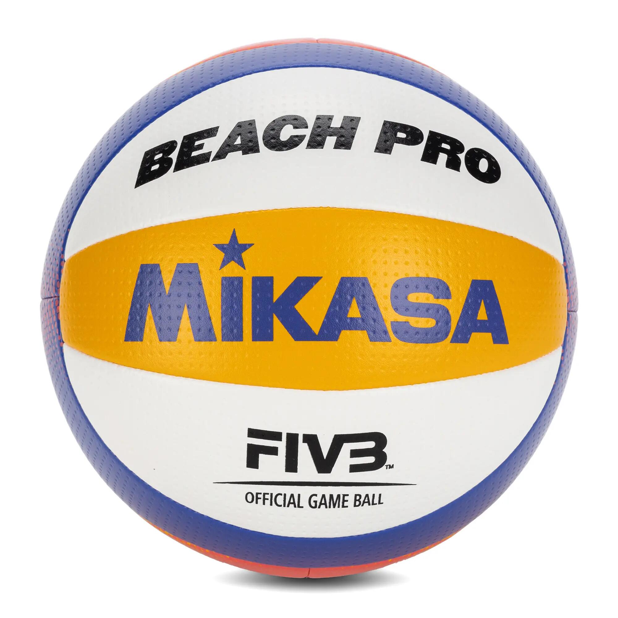 Míč na plážový volejbal Mikasa BV550C white/blue/yellow velikost 5 4/6