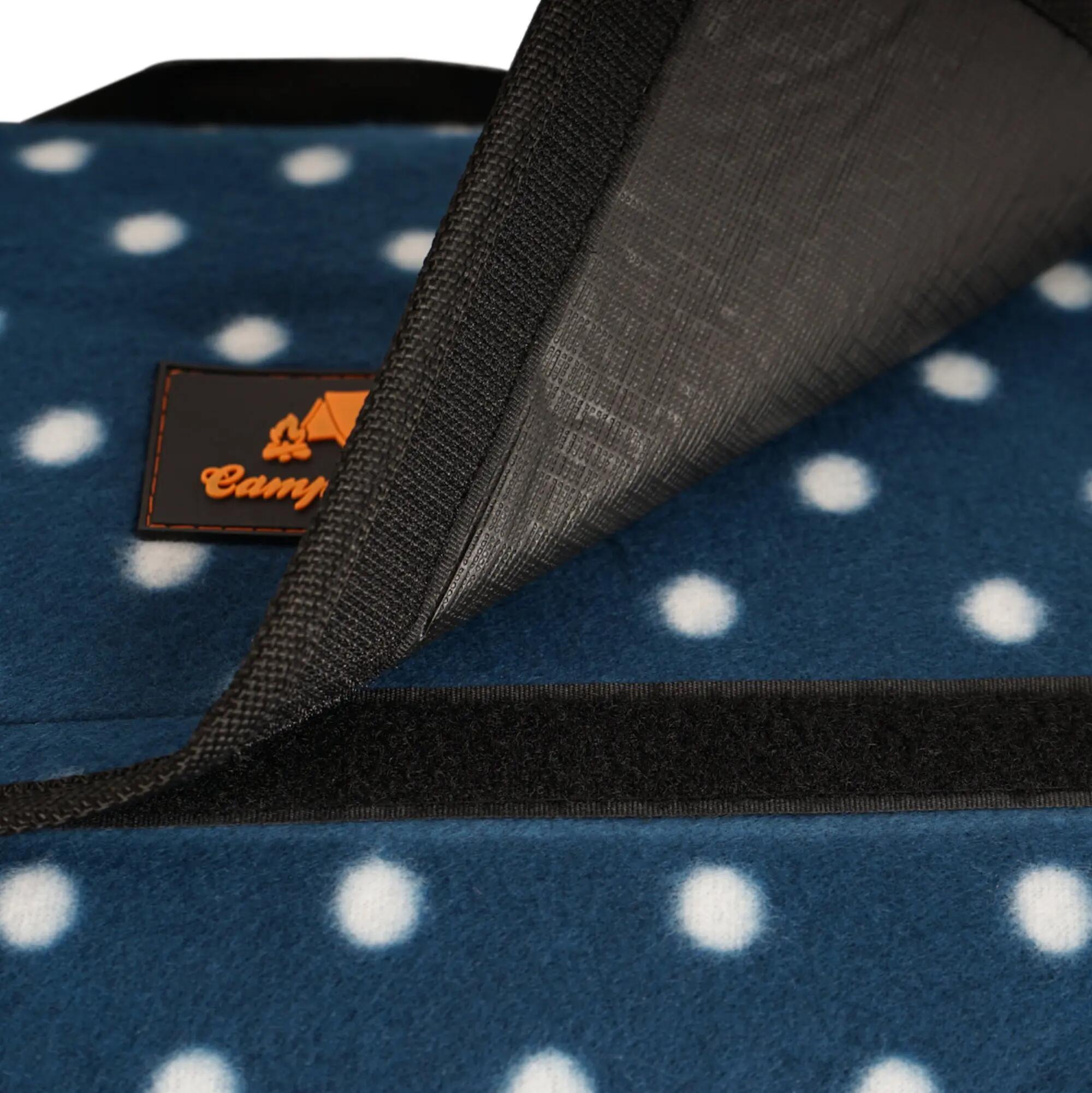 Picknickdecke 200x200 cm | blau | Muster: Punkte 4/6