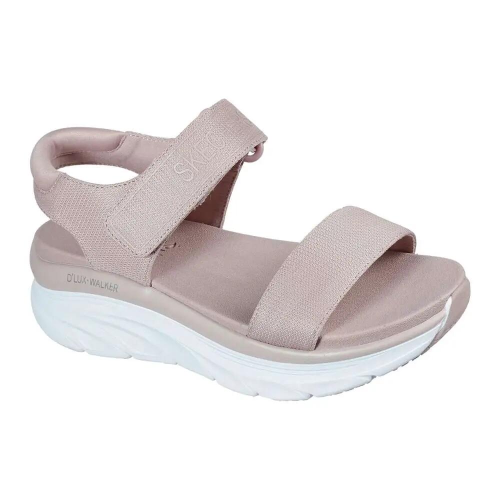 Sandalia Mujer Skechers D'lux Walker New Block En Malla Rosa 2/7