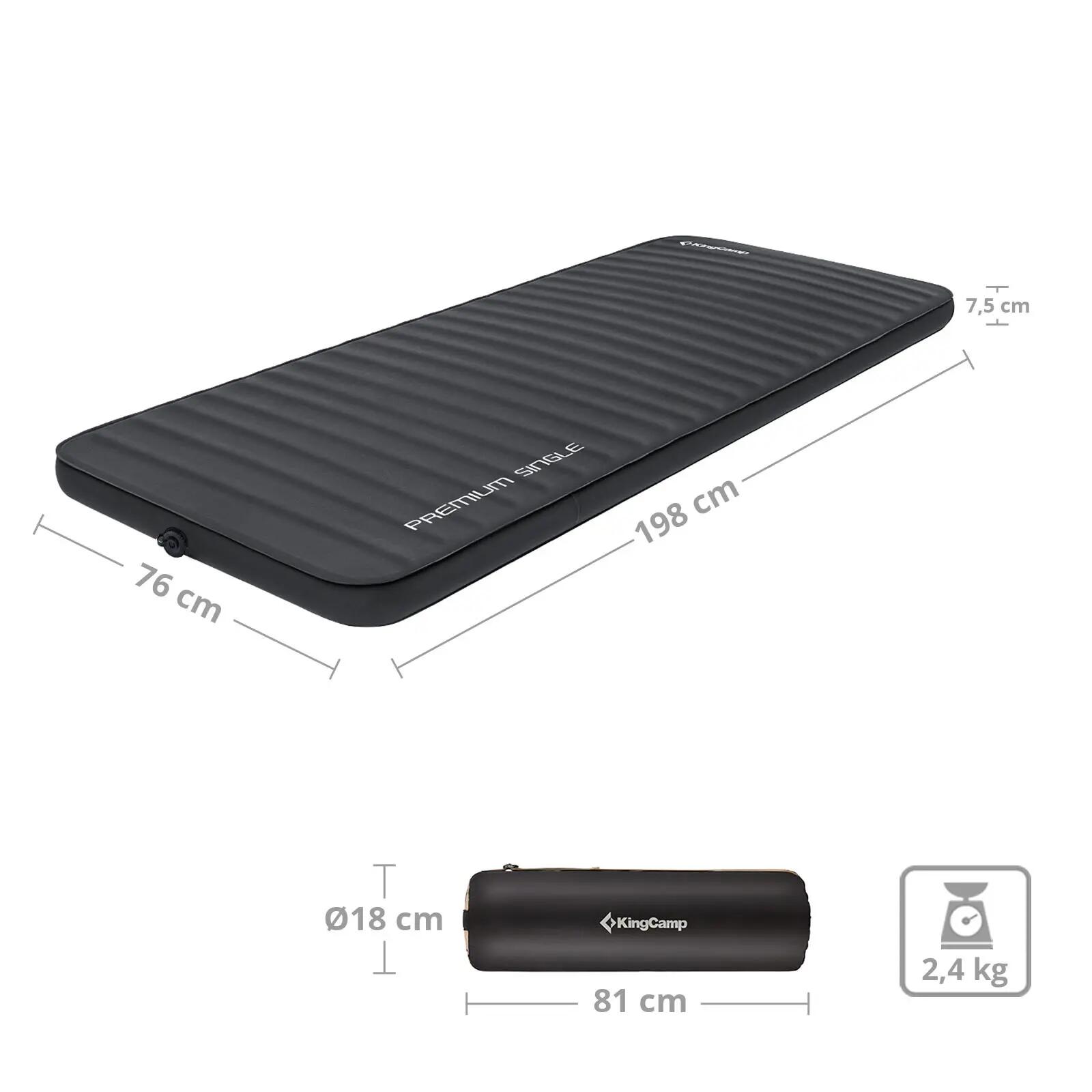 Luchtbed Premium Enkel Zelfopblazend Campingbed 7,5 cm 2/7
