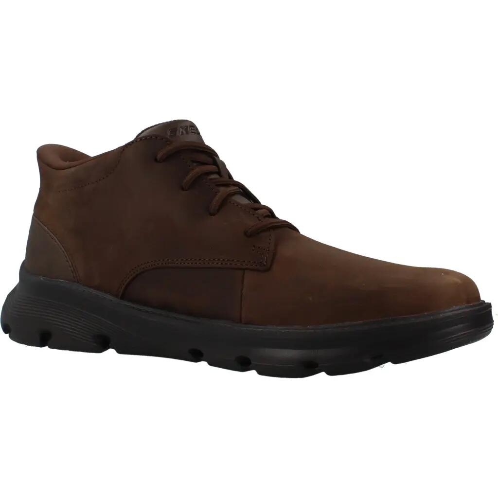 Botas Homem Skechers Arch Fit Garza - Ridley Castanho 5/5