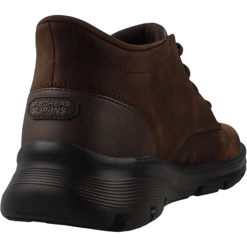 Botas Homem Skechers Arch Fit Garza - Ridley Castanho 3/5