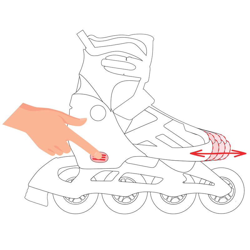 Inline skates verstelbare Profession Wit/Roze