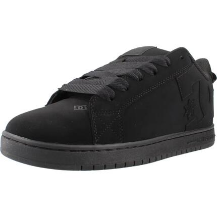 Zapatillas de piel COURT GRAFFIK Negro Hombre
