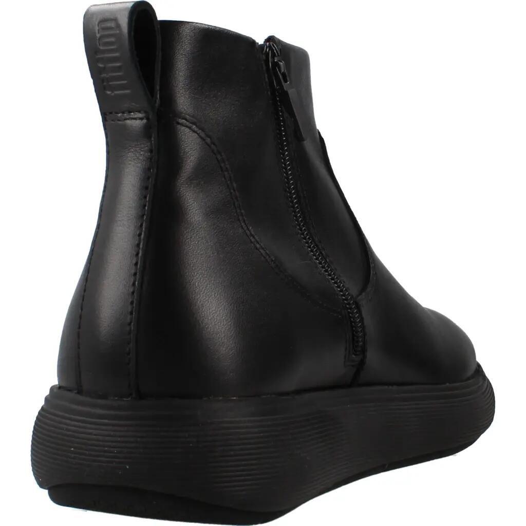 FitFlop IQ-Comff Leather Zip Ankle Boots  GEHEEL ZWART 36 3/7
