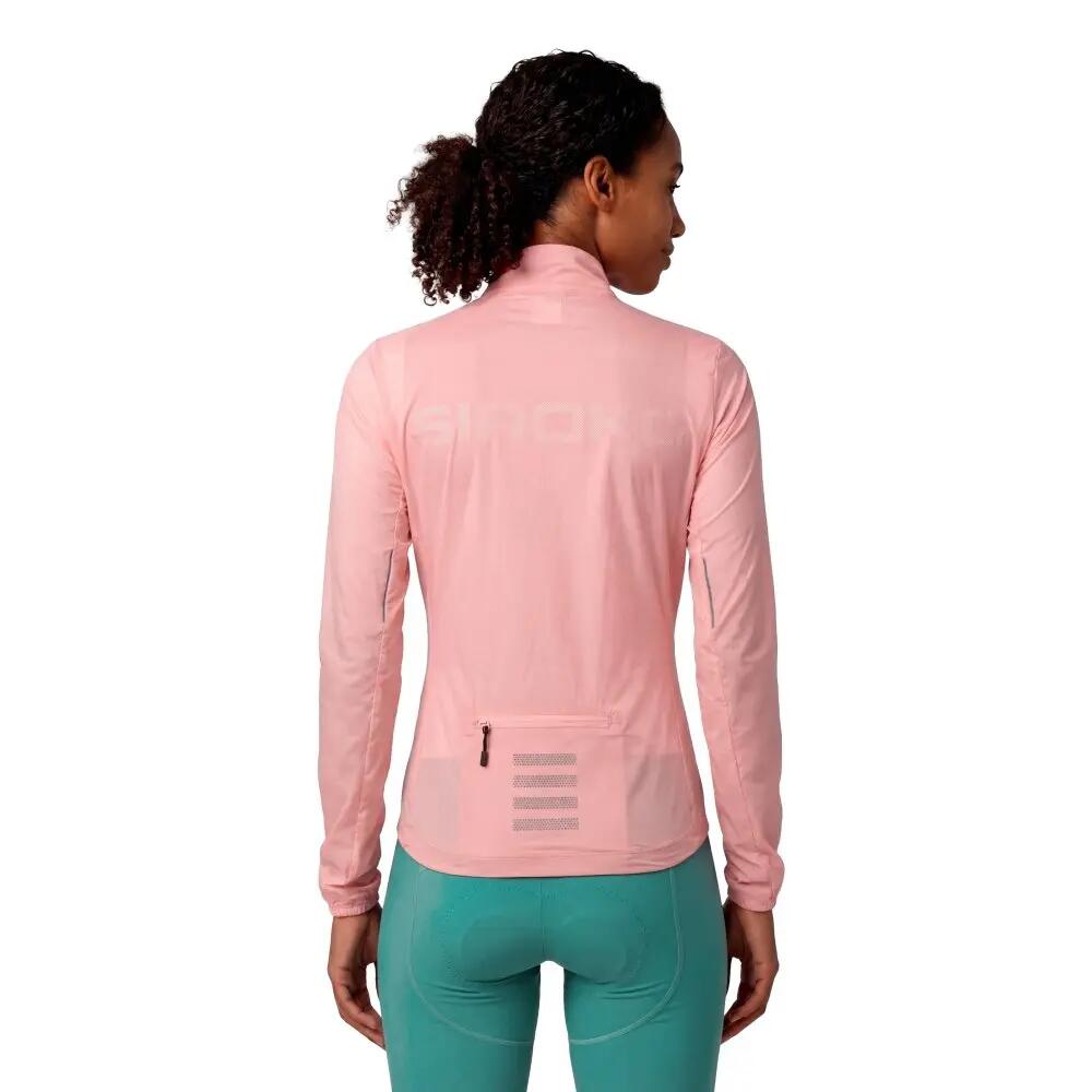 Veste vélo coupe-vent ultralégère femme J4-W Windbreak Coral Corail 2/8