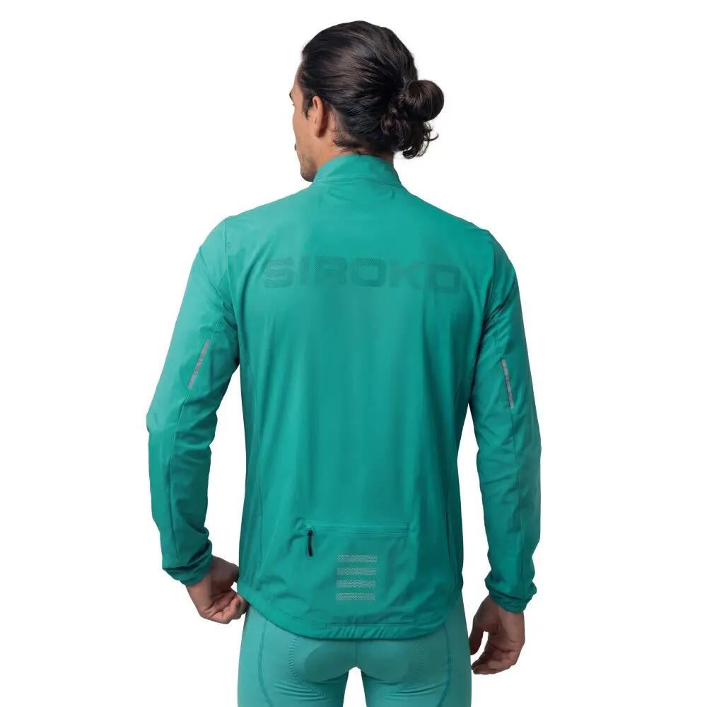 Heren ultralichte winddichte fietsjas J4 Windbreak Green Groen 2/8