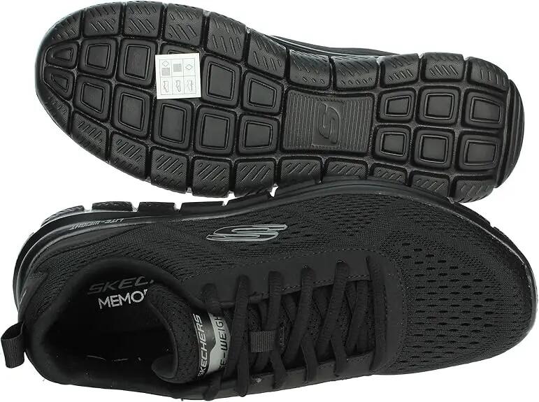 Skechers Track Leshur, Scarpe da Ginnastica Uomo, Rete Sintetica Nero EU 46 3/5