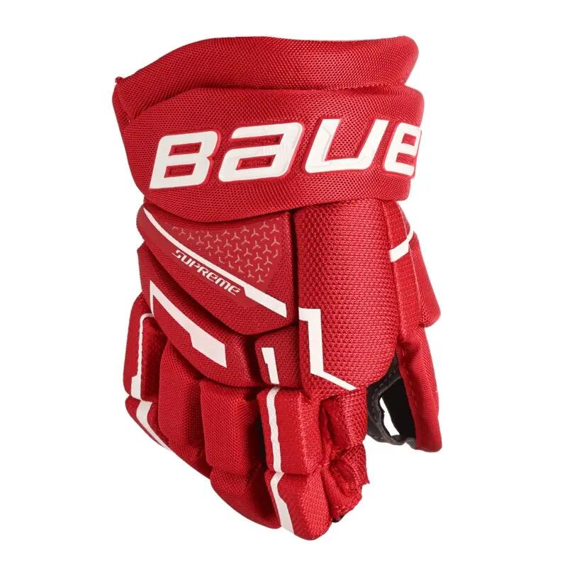 BAUER Supreme Mach Youth marineblauwe hockeyhandschoenen voor kinderen 2/2