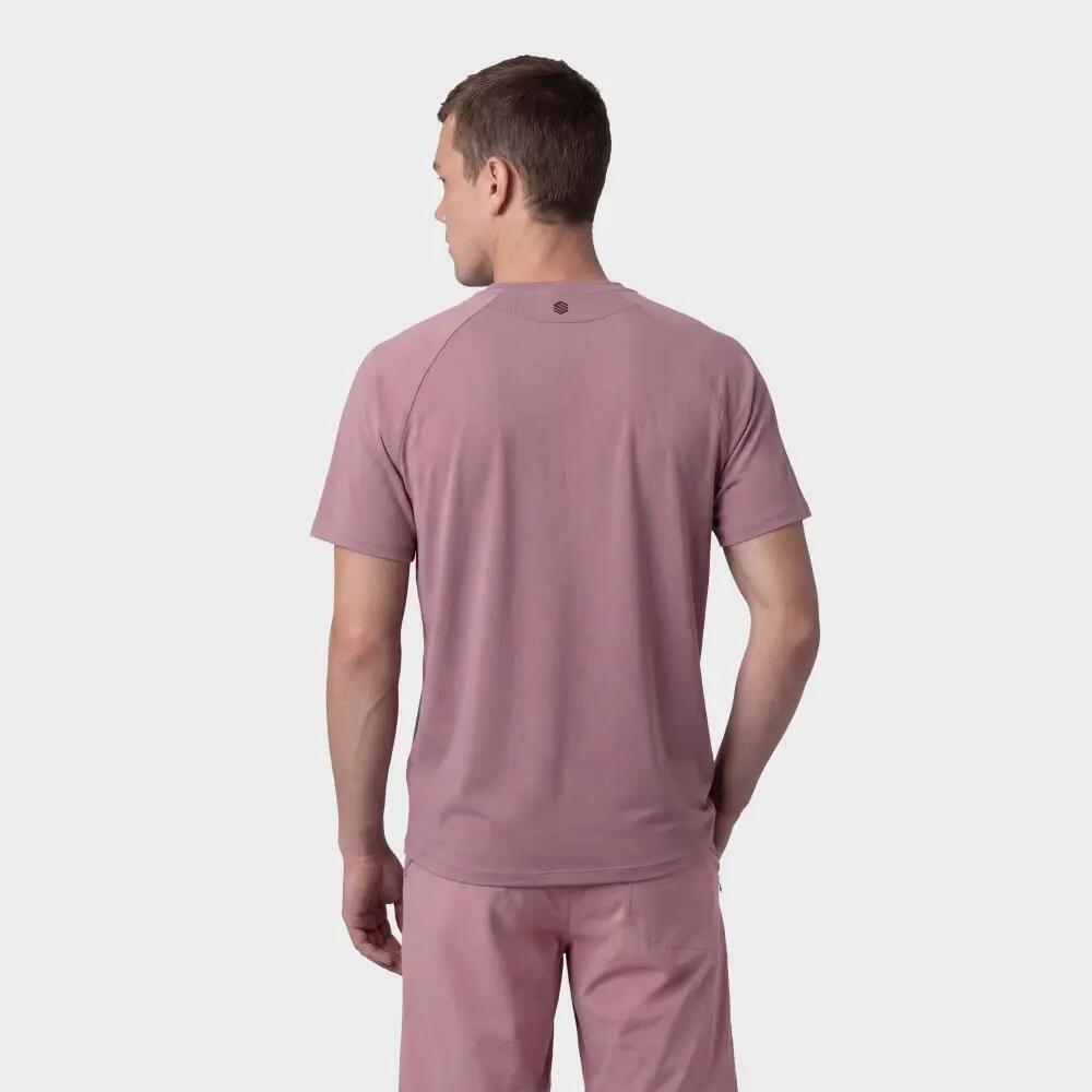 Men ’s technical hiking t-shirt Waterton Pink Pink 6/8