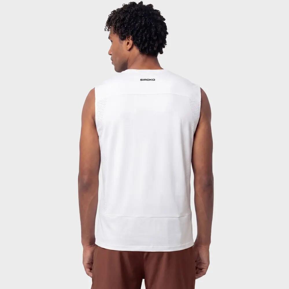 Men Hiking 's trail running tank top Apex White White 6/8