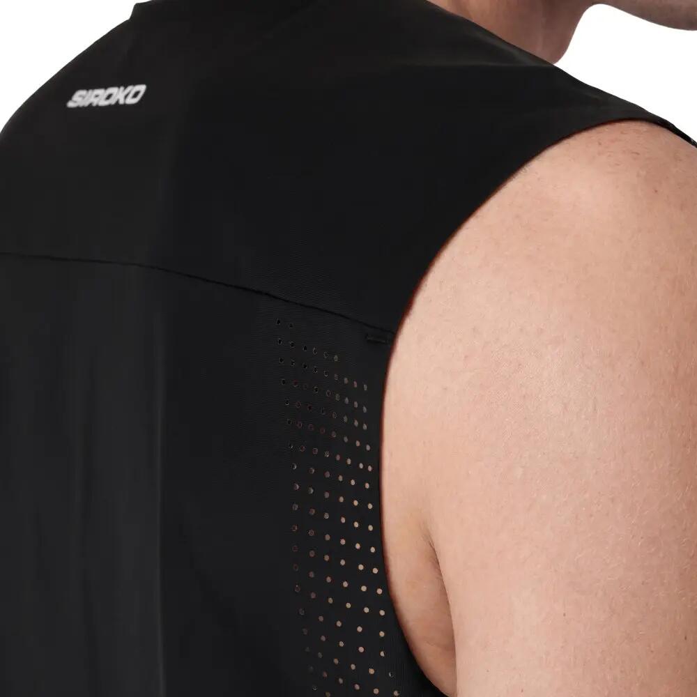 Férfi futó trikó - Apex Black Noir 5/8