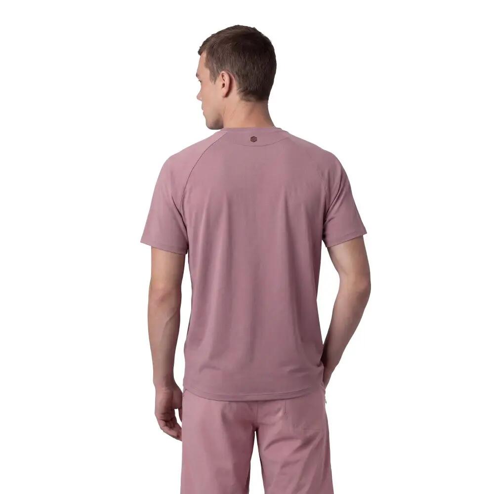 Men ’s technical hiking t-shirt Waterton Pink Pink 2/8