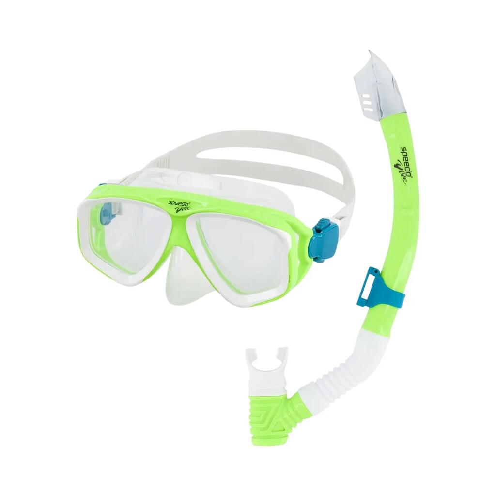 Childrens/Kids Adventure Snorkel Set (Green) One Size