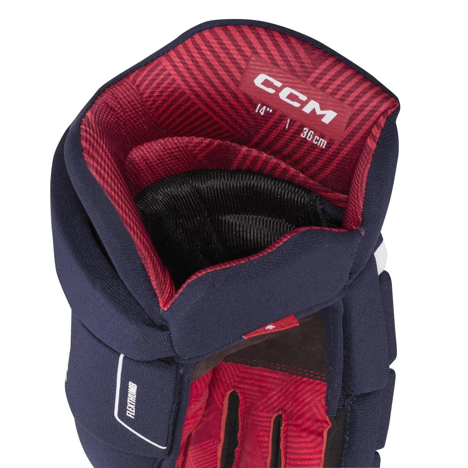 Rękawice hokejowe CCM Next Gloves Junior NVWH 4/5