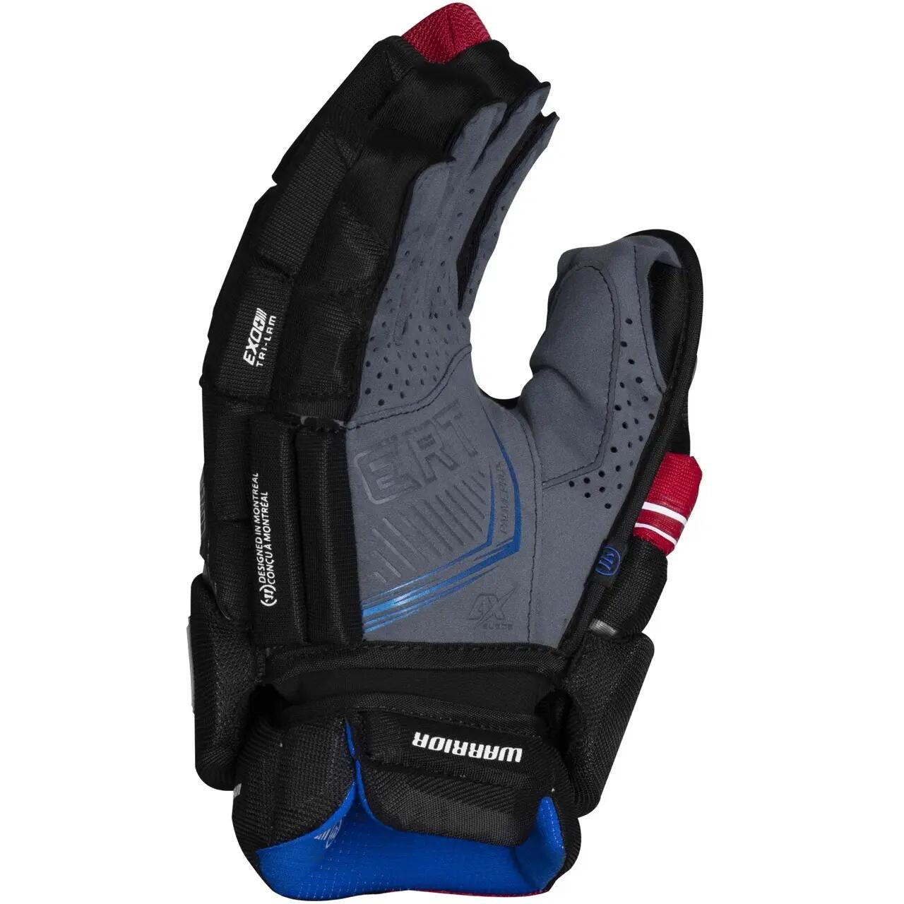 WARRIOR Covert QR7 Pro Senior negro/rojo guantes de hockey para adultos 3/6